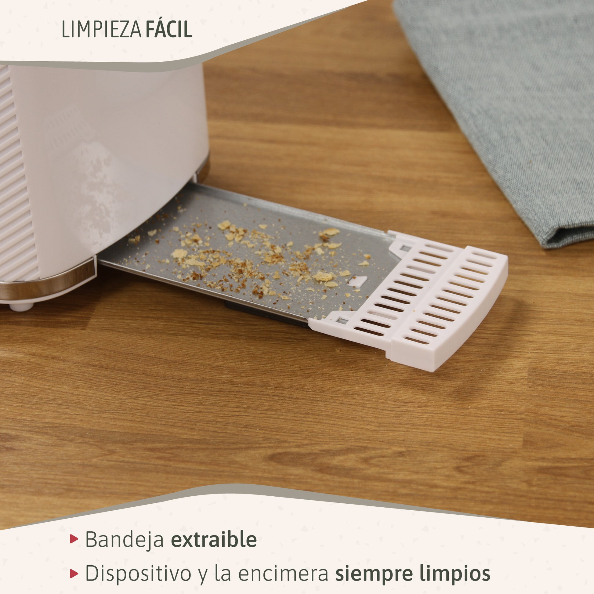 Briebe Elegance Tostadora Pan Ranura Ancha, Tostador 2 Rebanadas 7 Niveles Tostado, Calientapanecillos, Ta1169wht,blanco_5