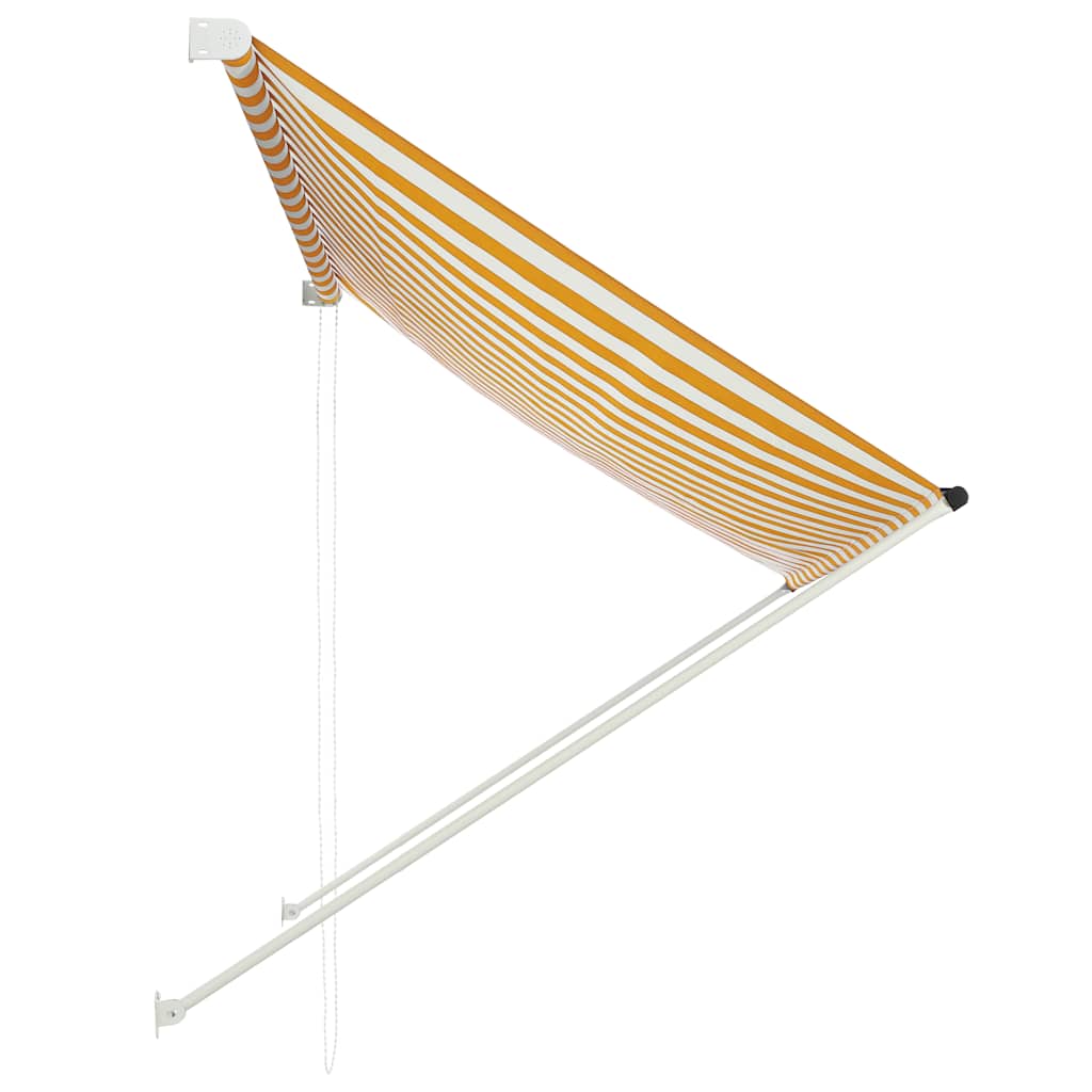 Toldo Retráctil 200x150 Cm Amarillo Y Blanco_2