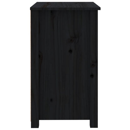 Mesitas De Noche 2 Uds Madera Maciza De Pino Negra 50x35x61,5cm_3
