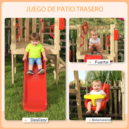 Outsunny Columpio Y Tobogán Infantil_3