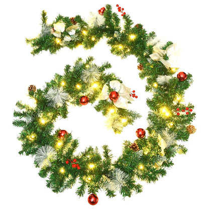 Vidaxl Guirnalda De Navidad Con Luces Led Pvc Verde 2,7 M_0