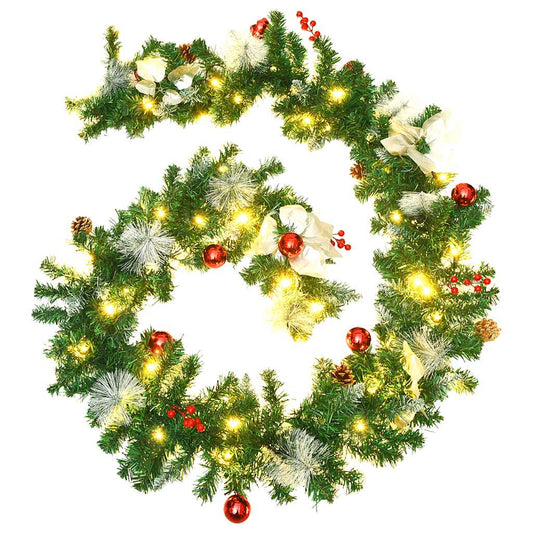 Vidaxl Guirnalda De Navidad Con Luces Led Pvc Verde 2,7 M_0