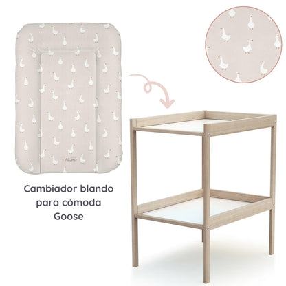 Cambiador Blando Para Comoda 70x50 Retro Flower