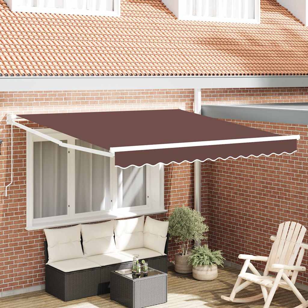 Toldo Retráctil Manual Marrón 300x250 Cm_1