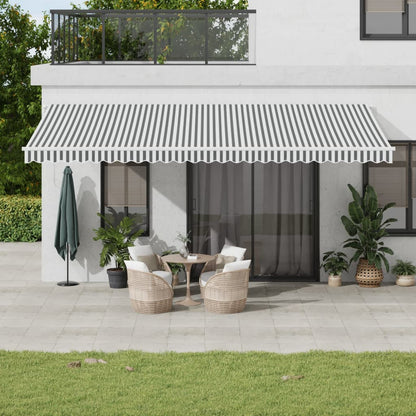 Toldo Retráctil Automático Luz Led Antracita Blanco 600x350 Cm_1