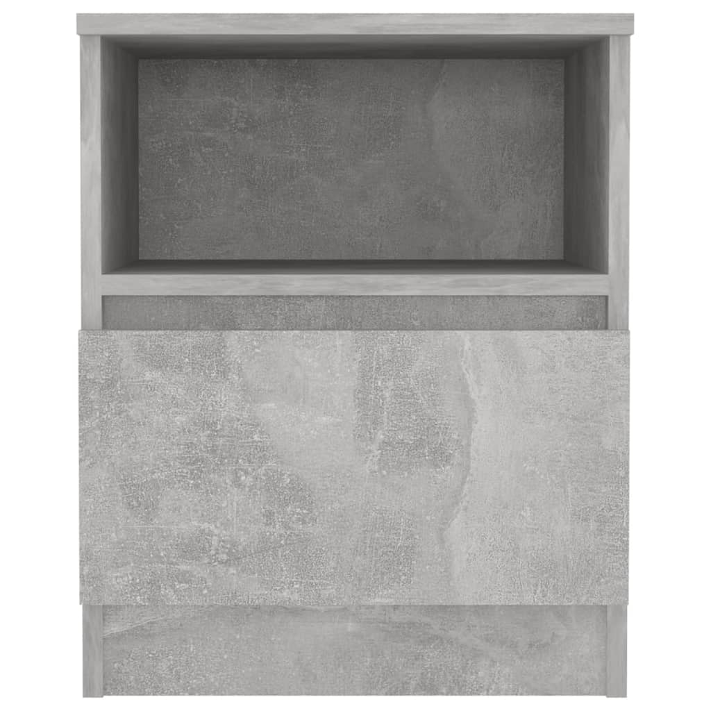 Mesita De Noche Madera Ingeniería Gris Hormigón 40x40x50 Cm_1