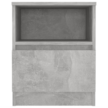 Mesita De Noche Madera Ingeniería Gris Hormigón 40x40x50 Cm_1