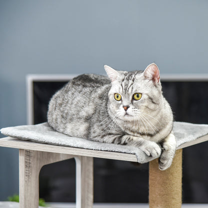Pawhut Árbol Rascador Para Gatos Con Cueva Plataformas Y Postes De Rascar De_3