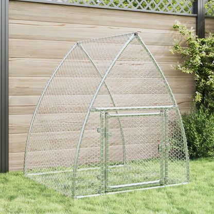 Vidaxl Conejera Acero Galvanizado Plateado 100x105x120 Cm_1
