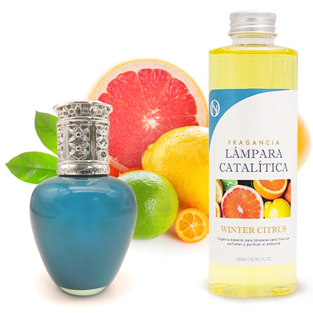 Lámpara Catalítica Aqua Marina + Aroma Winter Citrus 200ml - Elimina Olores, Perfuma Y Mejora La Calidad Del Aire_0