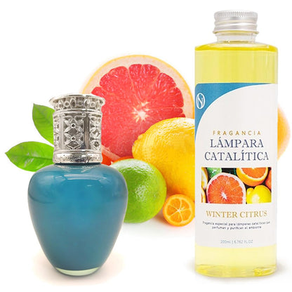 Lámpara Catalítica Aqua Marina + Aroma Winter Citrus 200ml - Elimina Olores, Perfuma Y Mejora La Calidad Del Aire_0