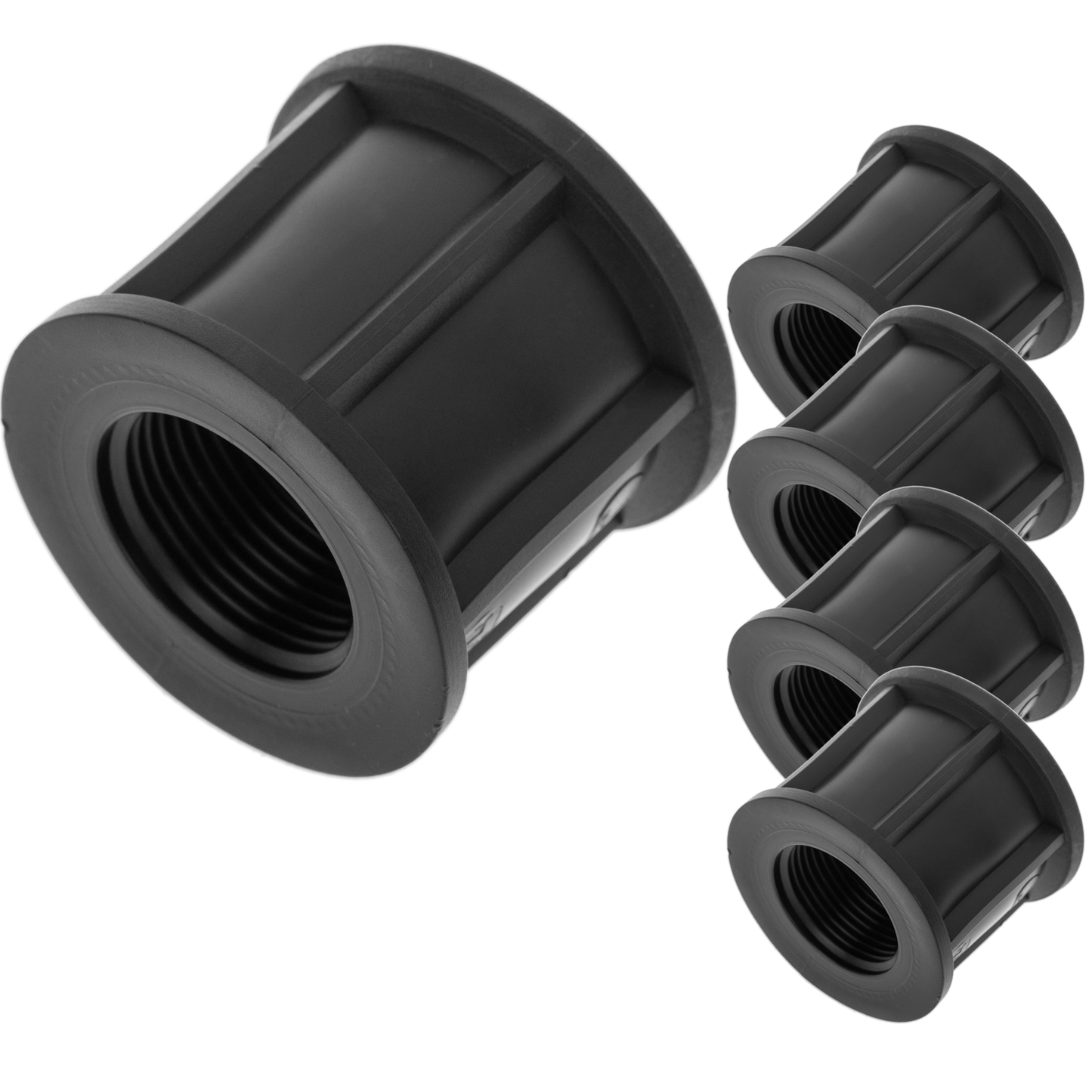 Pack De 5 Unidades Manguito Reductor De Polipropileno 1” X 3/4“ Para Sistema De Riego_0