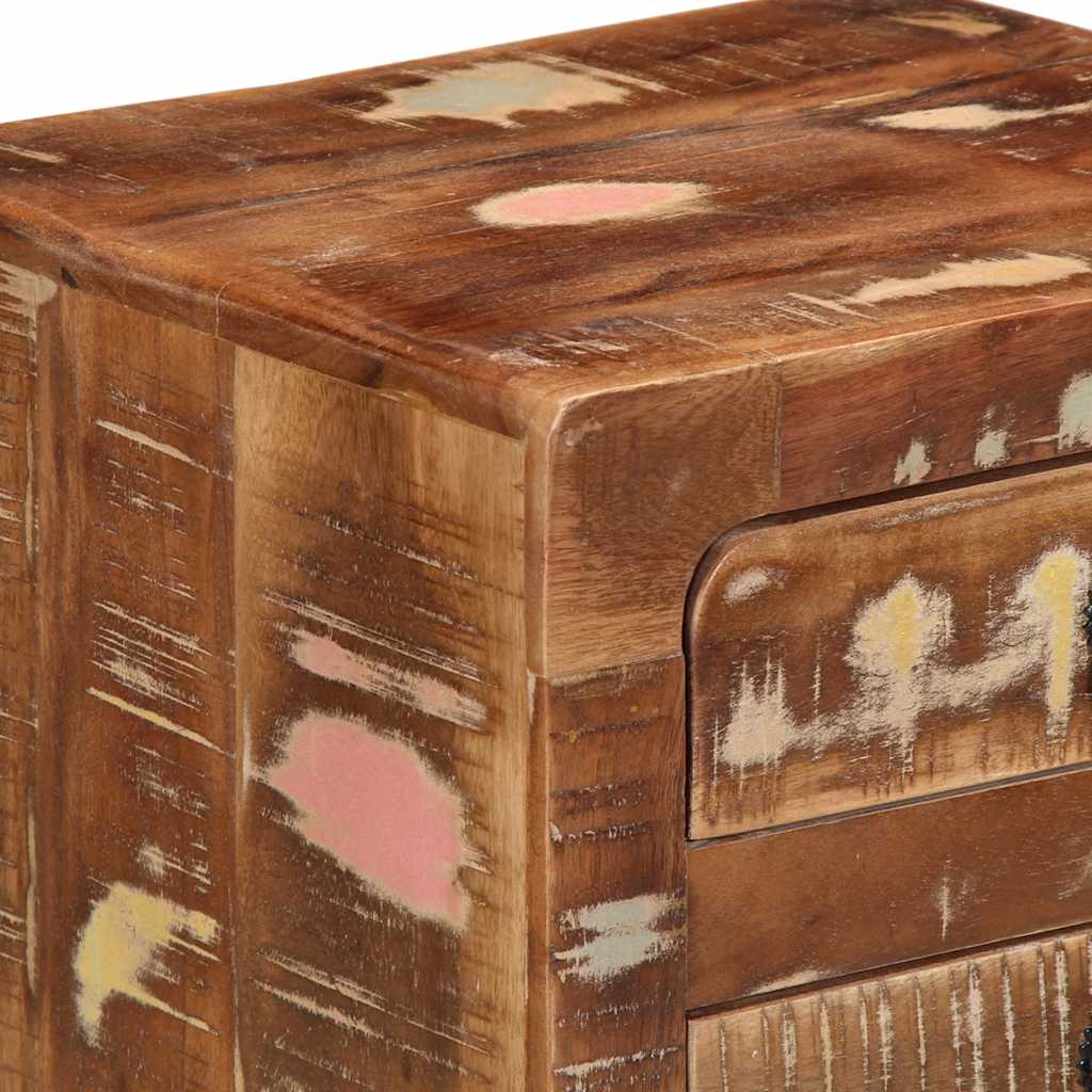 Mesilla De Noche 2 Uds 37x32x50 Cm Madera Maciza Reciclada_4