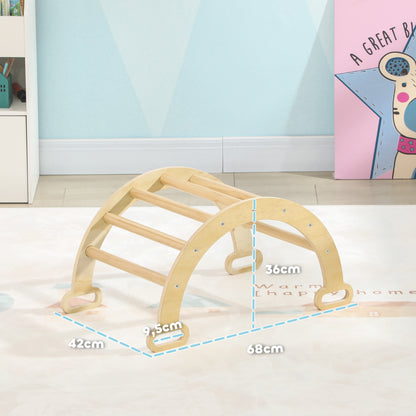 Escalador Para Niños Aiyaplay Tablero Multicapa De Pino Madera Natural 68x42x36 Cm_2