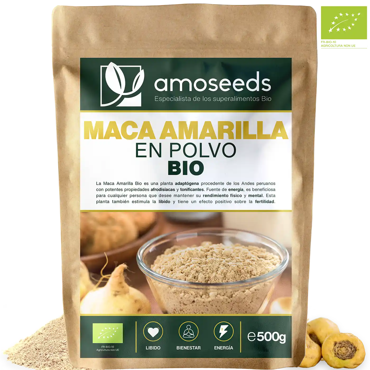 Maca Amarilla En Polvo Bio 500g_0