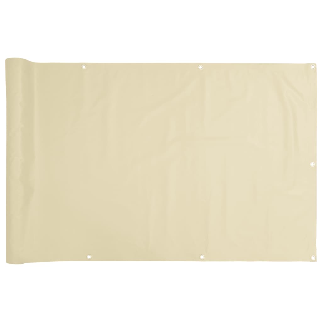 Pantalla De Privacidad De Balcón Pvc Crema 800x90 Cm / Vetonek_5