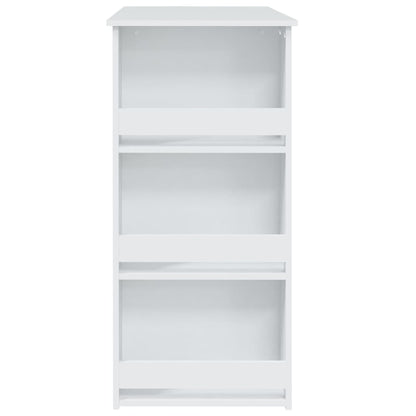 Mesa Bar Estante Almacenaje Contrachapada Blanco 102x50x103,5cm_4