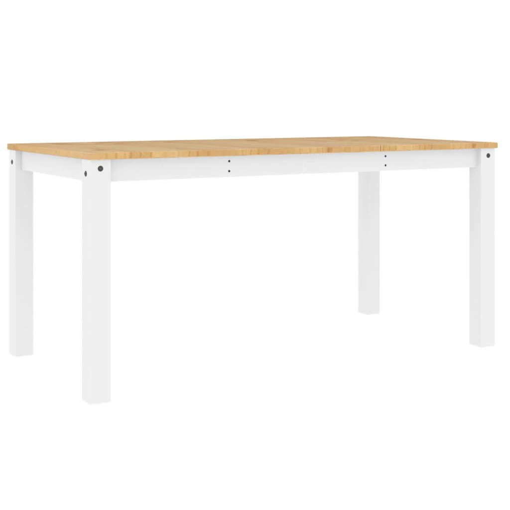 Mesa De Comedor Panama Madera Maciza Pino Blanco 160x80x75 Cm_4