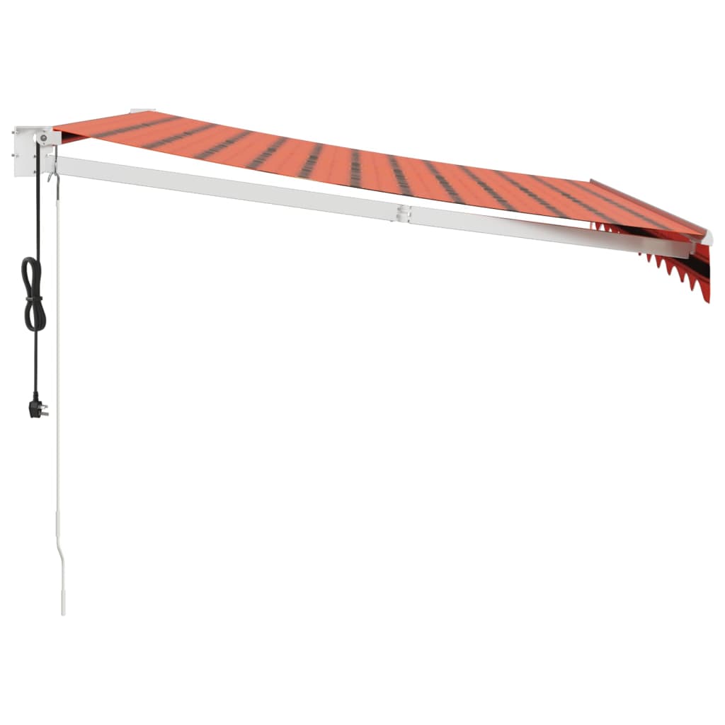 Toldo Retráctil Automático Naranja Y Marrón 3x2,5 M_5