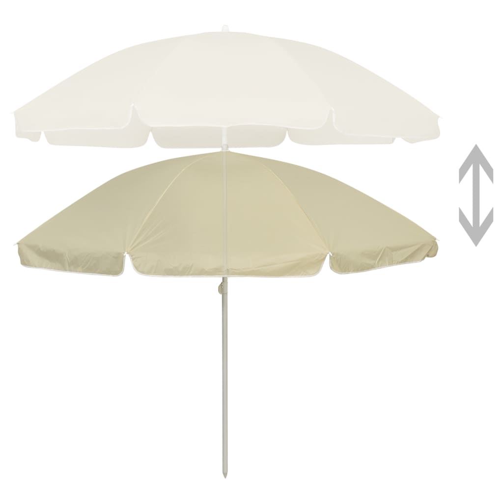 Sombrilla De Playa Amarillo Arena 240 Cm_0