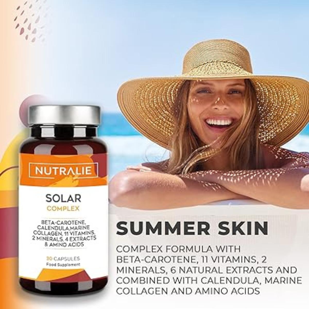 Nutralie Solar Complex con Colágeno Bronceador y Protector 30 cápsulas