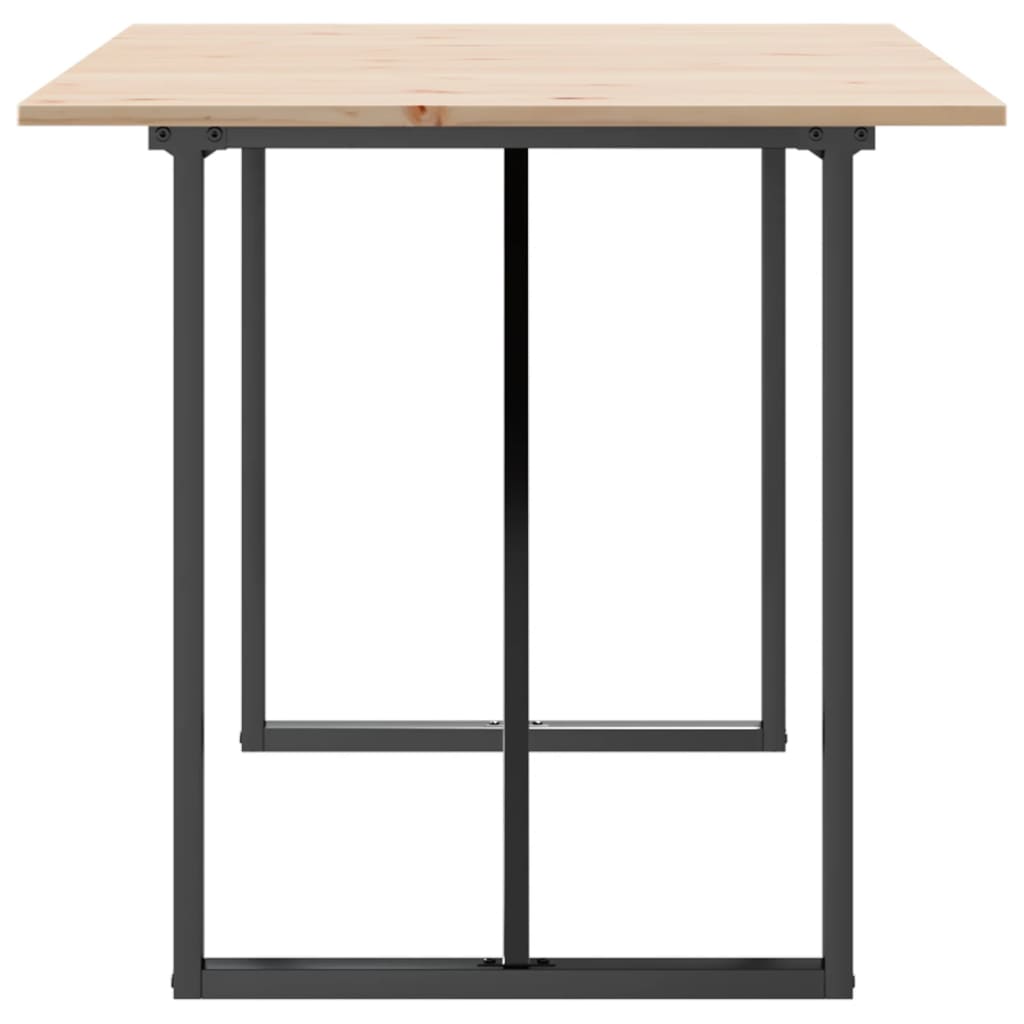 Mesa De Comedor Marco O Madera Maciza Pino Y Acero 140x80x75cm_3