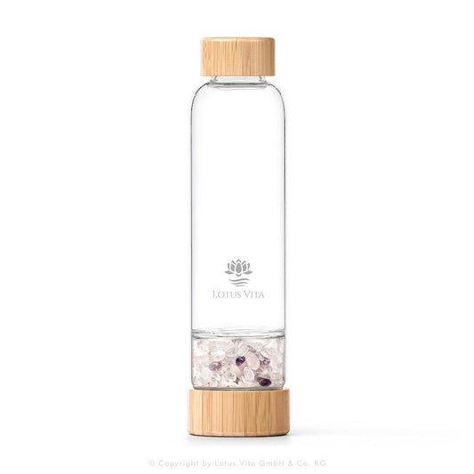 Botella Cristal Borosilicato Con Gemas Lotus Vita_0
