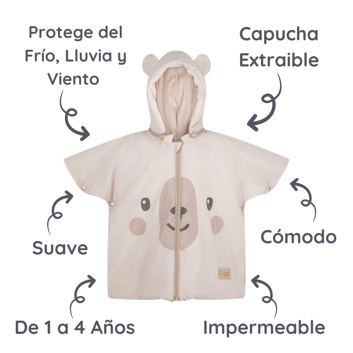 Poncho Infantil Para Sillas De Coche Niños 1-4 Años_3