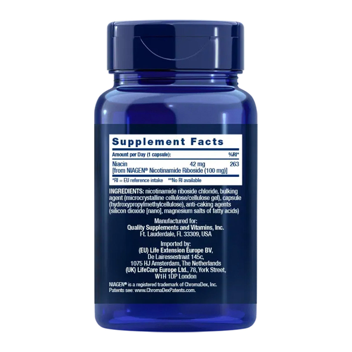 NAD+ Cell Formula 100 mg, Life Extension 30 cápsulas