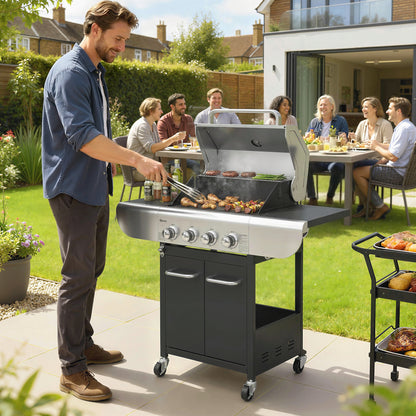 Outsunny Barbacoa De Gas Bbq Gas Con 4 Quemadores 12_1