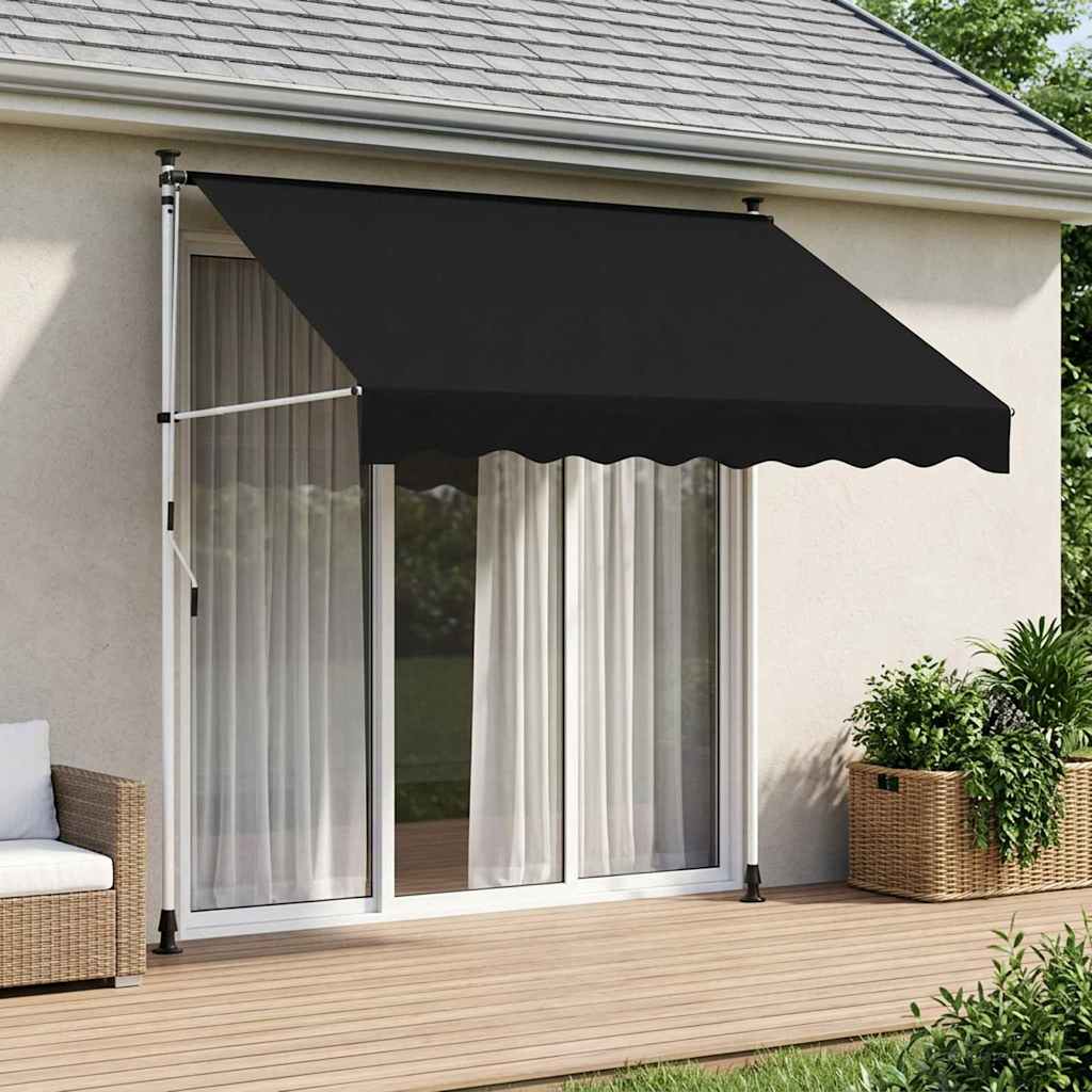 Toldo Retráctil Manual Negro 350 Cm_1