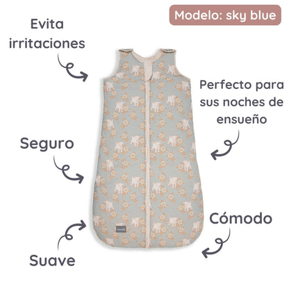 Saco De Dormir Bebe Evolutivo 0-24m Grow Up Sky Blue