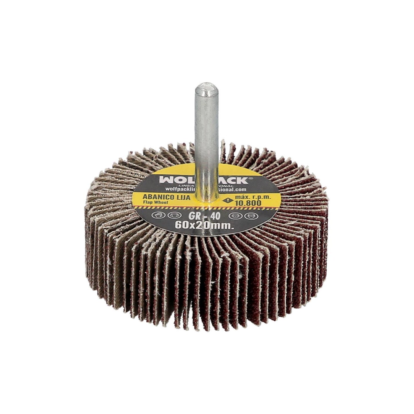 Abanico Lija Grano 40 Medida Ø 60 X 20 Mm. Disco Abrasivo Laminas, Ruedas Mil Hojas, Ruedas Abrasivas,lijado,desbaste,pulir
