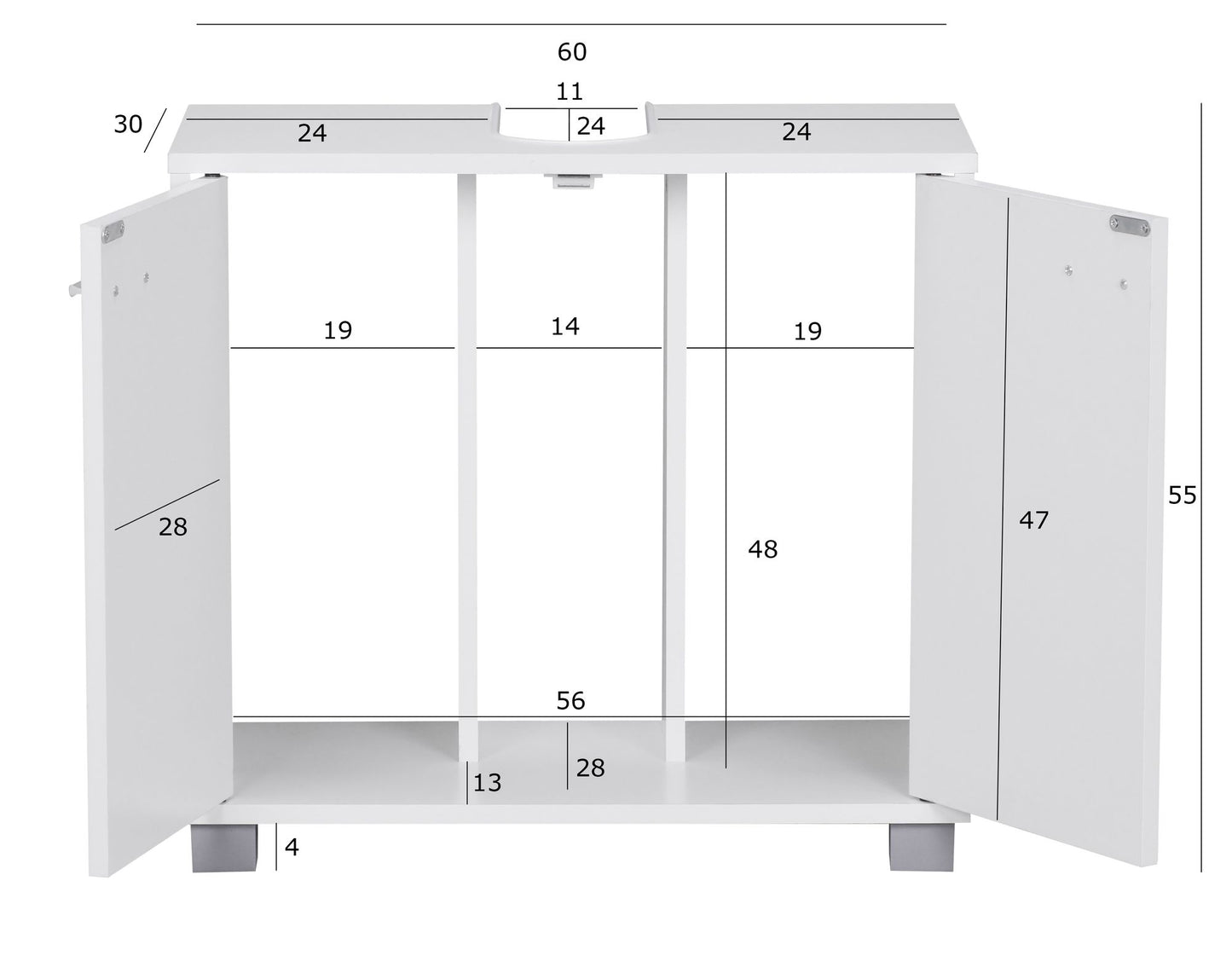 Mueble De Baño Elegante Y Funcional Modelo Wl1.344_3