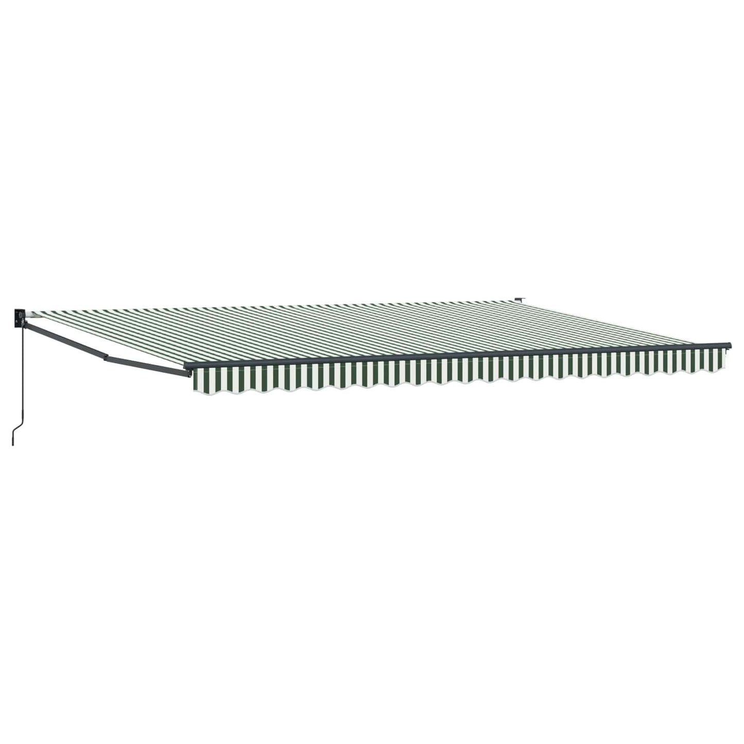 Toldo Retráctil Verde 500 X 300 Cm 100% Poliéster Y Aluminio_0