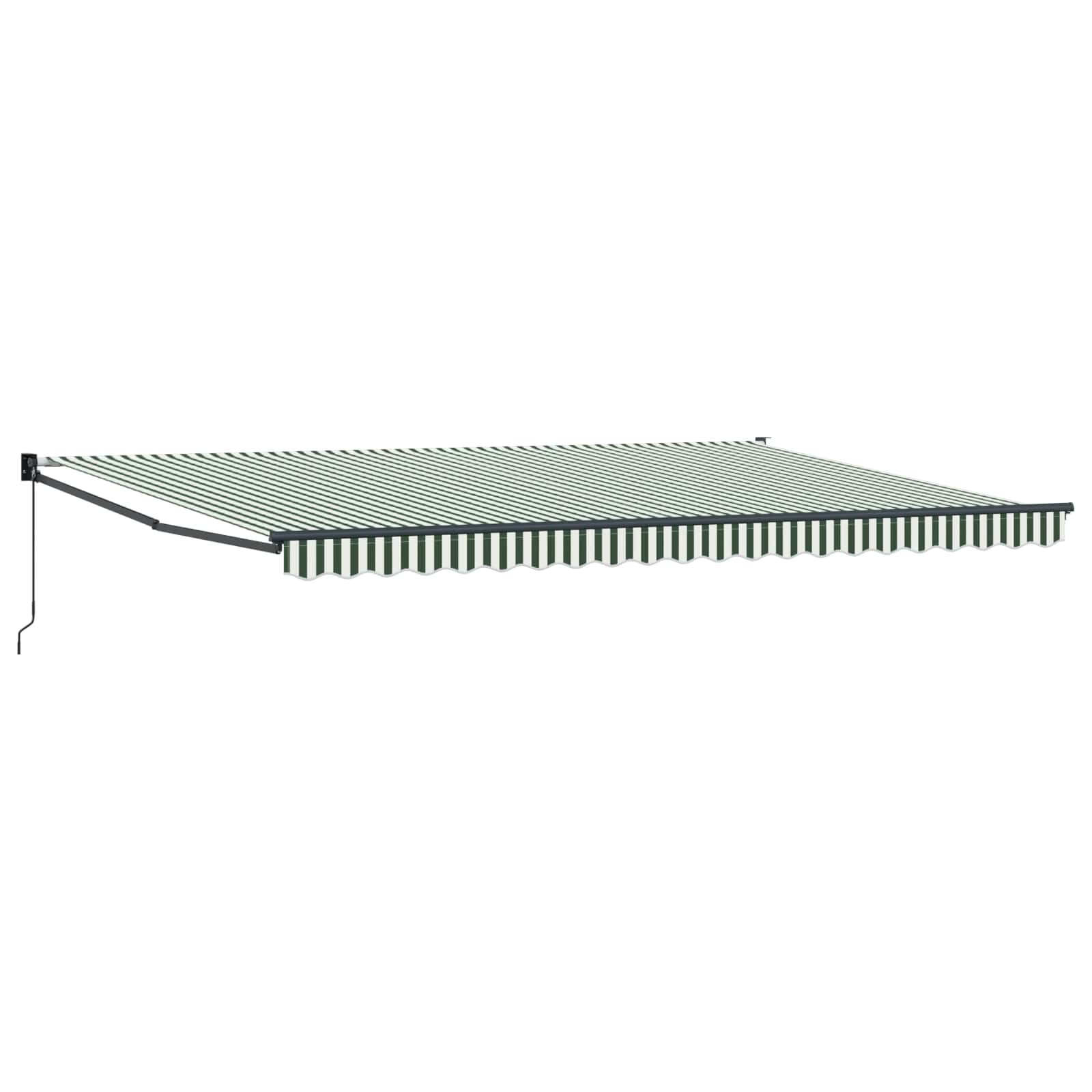 Toldo Retráctil Verde 500 X 300 Cm 100% Poliéster Y Aluminio_0