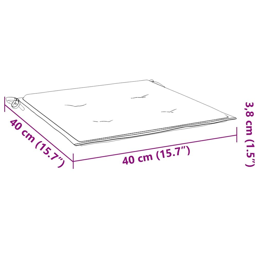 Vidaxl Cojines De Silla De Jardín 2 Uds Tela Oxford Gris 40x40x4 Cm_2
