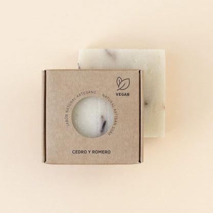 Jabón Natural Artesano Cedro y Romero Labnatur 100 g | Revitalizante | Aroma Herbal | Cuidado Diario_2