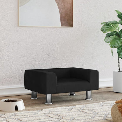 Cama Para Perros De Terciopelo Negra 50x40x26,5 Cm / Vetonek_3