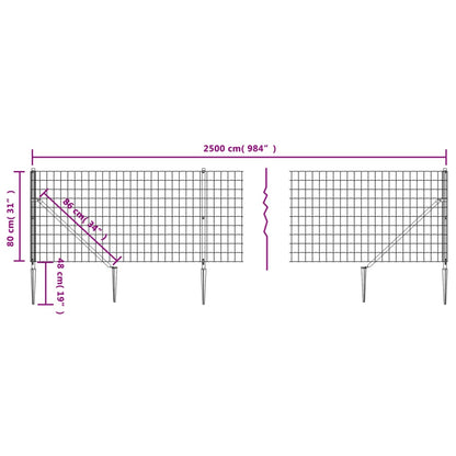 Cerca De Alambre Con Pinchos De Anclaje Gris Antracita 0,8x25 M / Vetonek_4