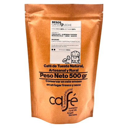 Cafe Sin Intermediarios Café Colombia Besos En Grano Para Superautomática 500 G_0