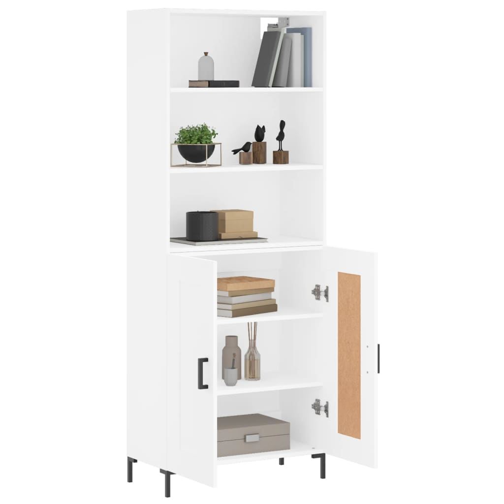 Aparador Alto Madera Contrachapada Blanco 69,5x34x180 Cm_2