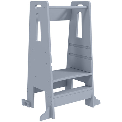 Aiyaplay Torre De Aprendizaje Con Pedal Altura Ajustable 45x47,5x91 Cm Gris_0