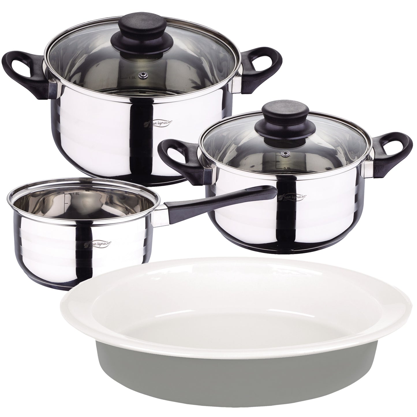 Pack Batería De Cocina 5 Piezas + Fuente Ovalada De 36cm_0