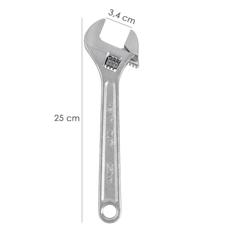 Llave Ajustable Moleta 10 / 250 Mm. Llave Inglesa, Llave Apriete, Llave Ajustable