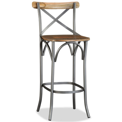 Taburete De Cocina De Madera Maciza De Mango_2