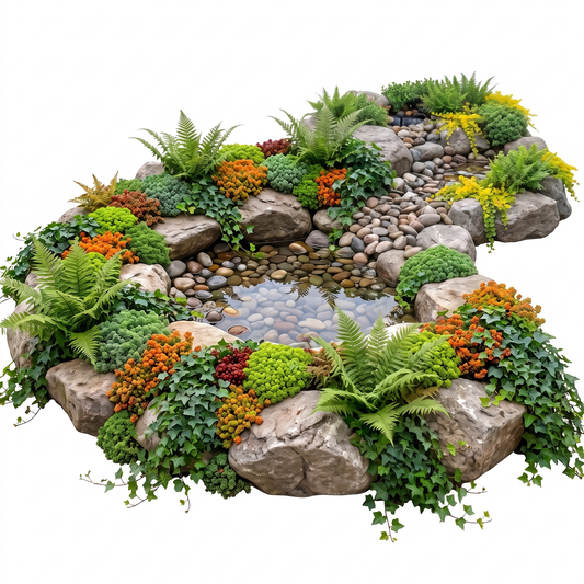 Plantas Borde Estanque 2-3m2 - Sedum - Helecho Exterior - Hedera - 36 Plantas_0
