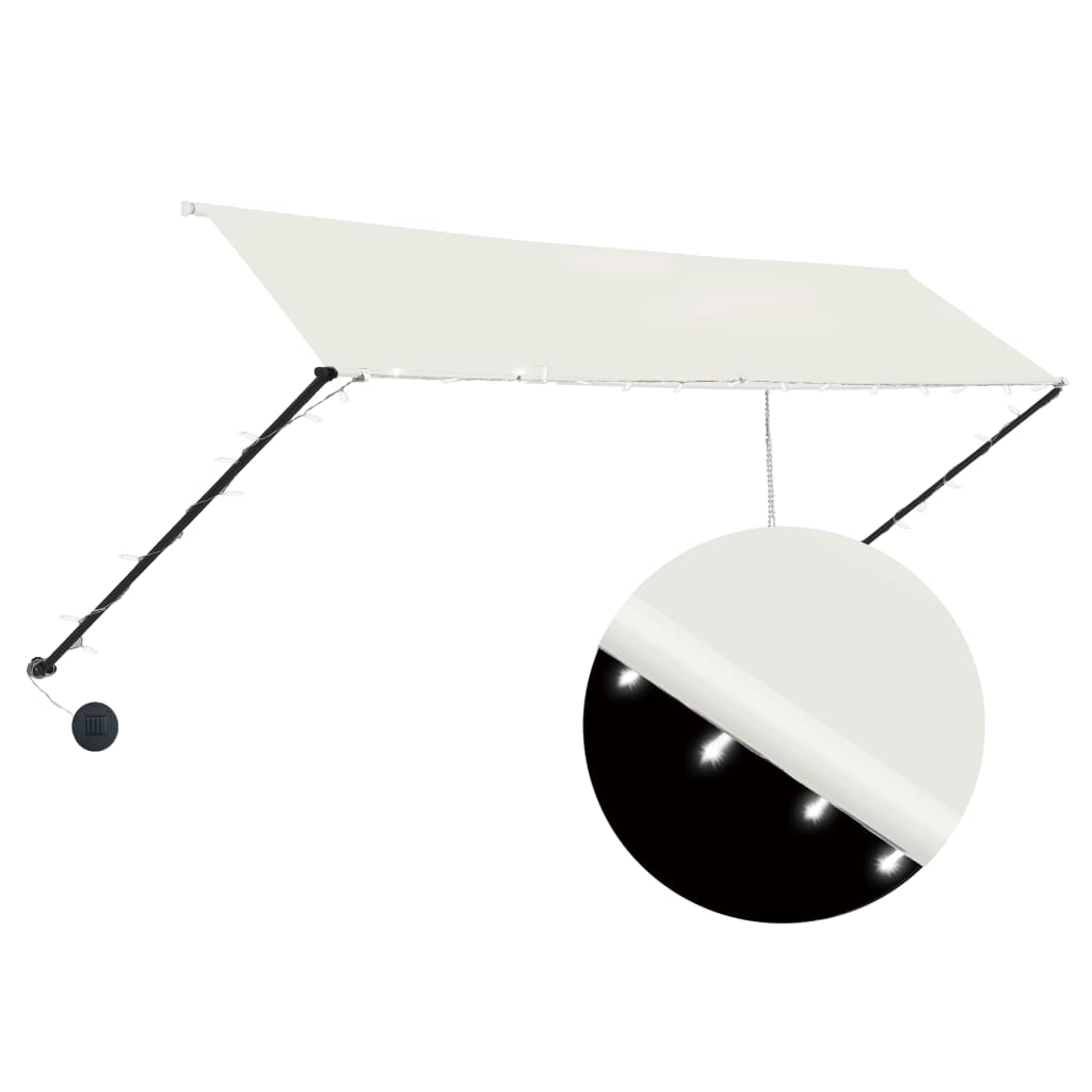 Toldo Retráctil Con Led Color Crema 350x150 Cm_0