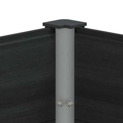 Arriate Elevado Negro 150 X 100 X 54 Cm Wpc Y Aluminio_5