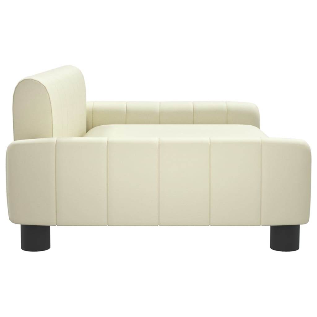 Cama Para Perros De Cuero Sintético Crema 90x53x30 Cm / Vetonek_3